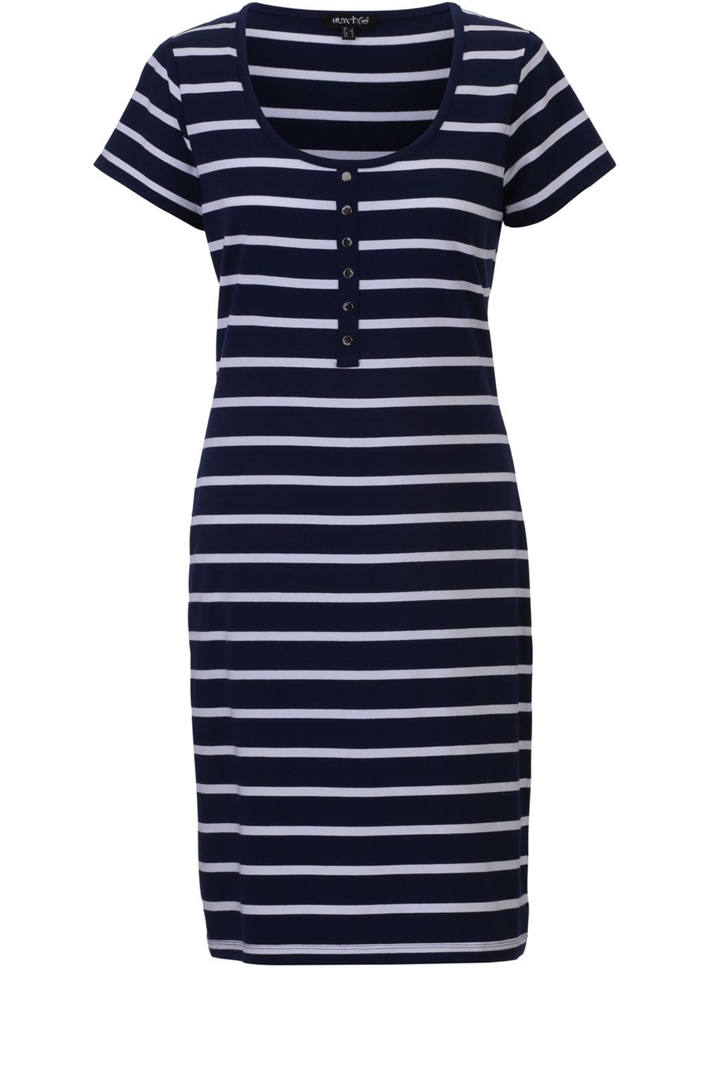 Navy & White Striped Dress