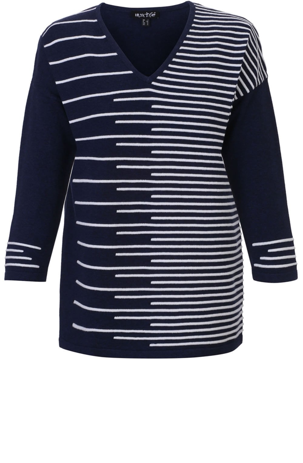 Navy & White Striped Jumper