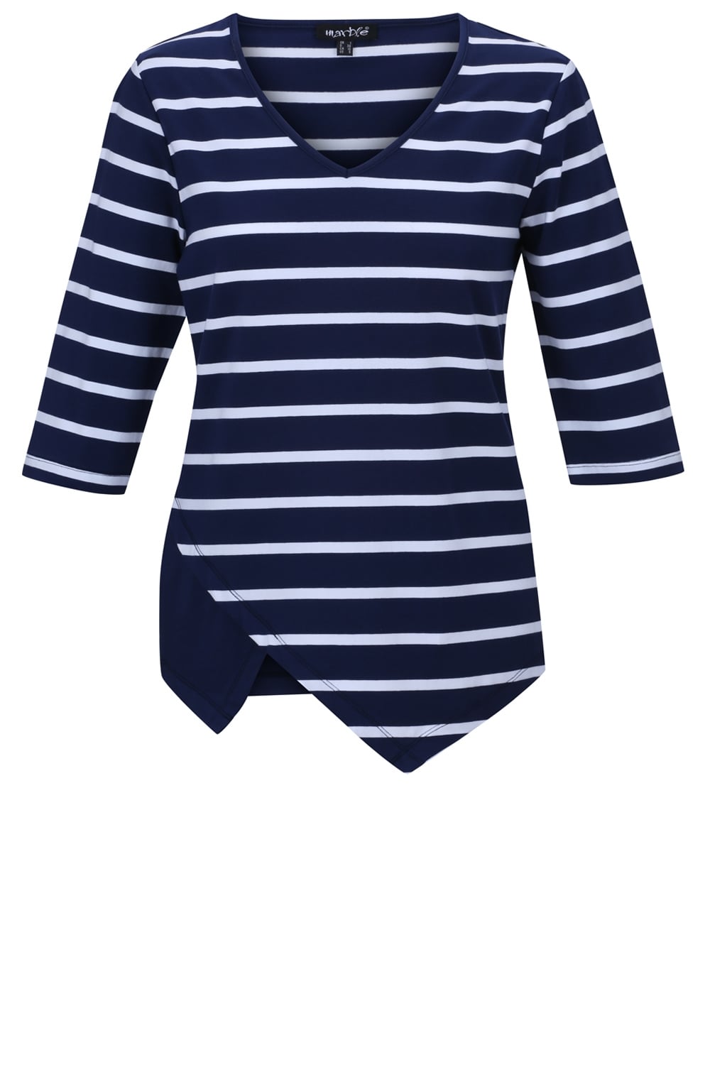 Navy & White Striped Top