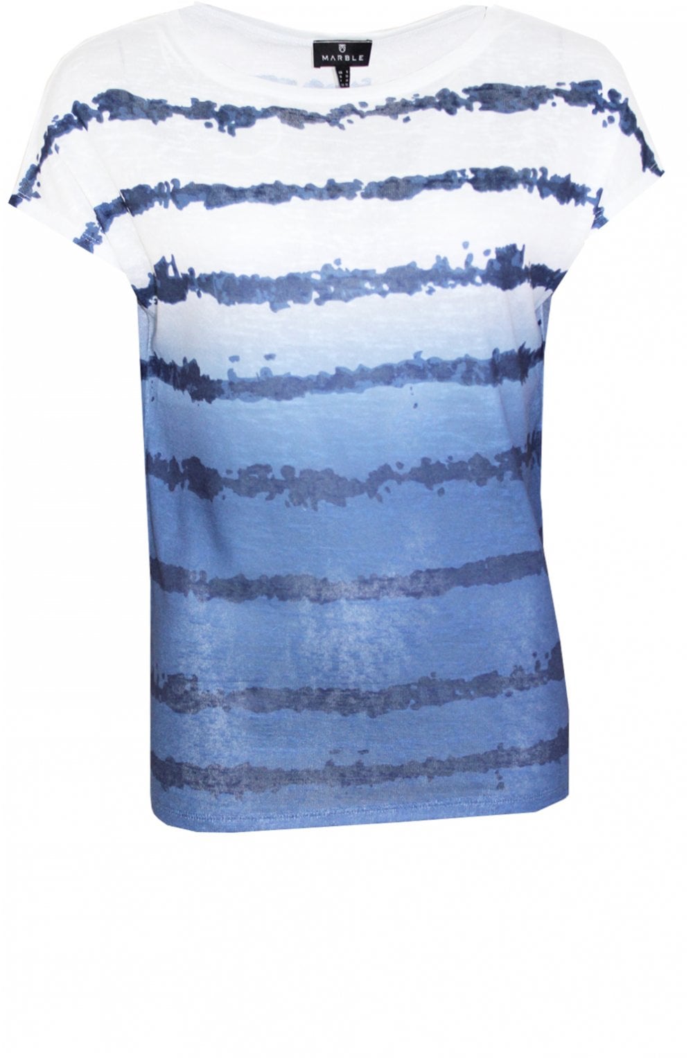 Navy & White Stripes Top