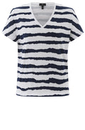 Navy Wide Stripe T Shirt