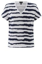 Navy Wide Stripe T Shirt