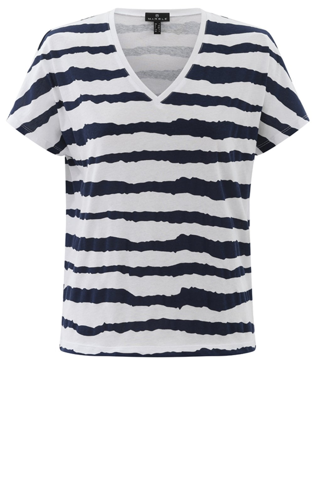 Navy Wide Stripe T Shirt
