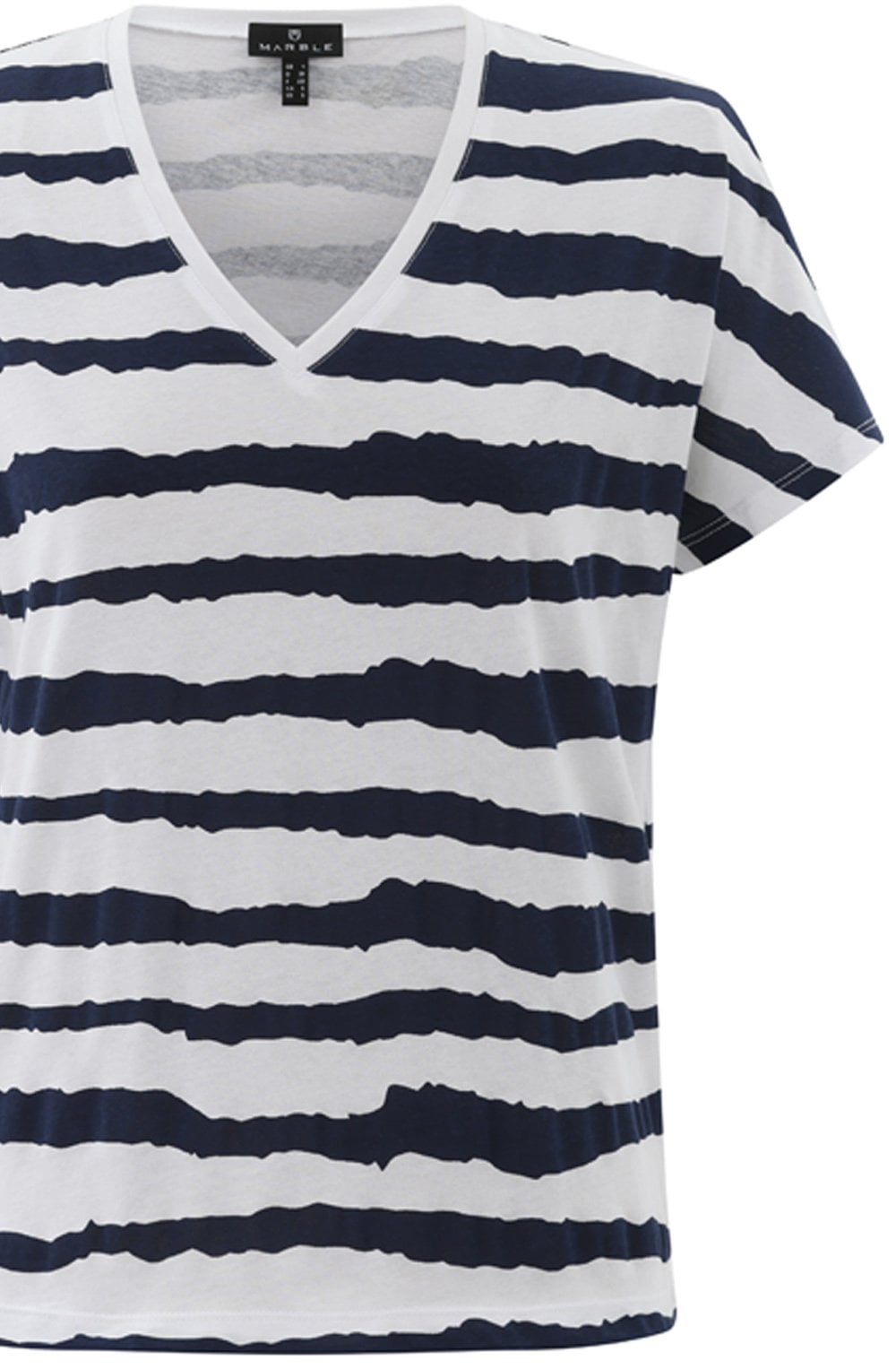 Navy Wide Stripe T Shirt