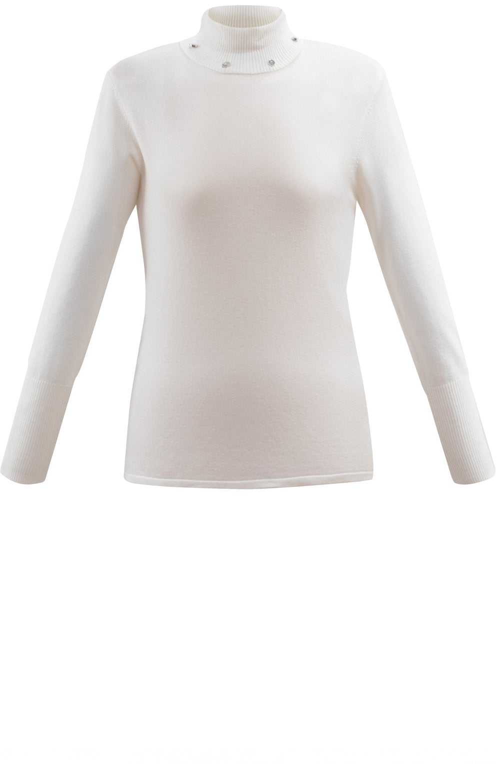 Off White Polo Neck Jumper