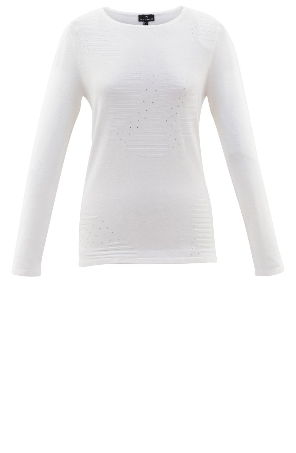 Off White Ribbed and Sparkle Jumper