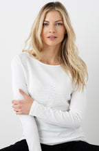 Off White Ribbed and Sparkle Jumper