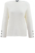 Off White Ribbed Knit Jumper