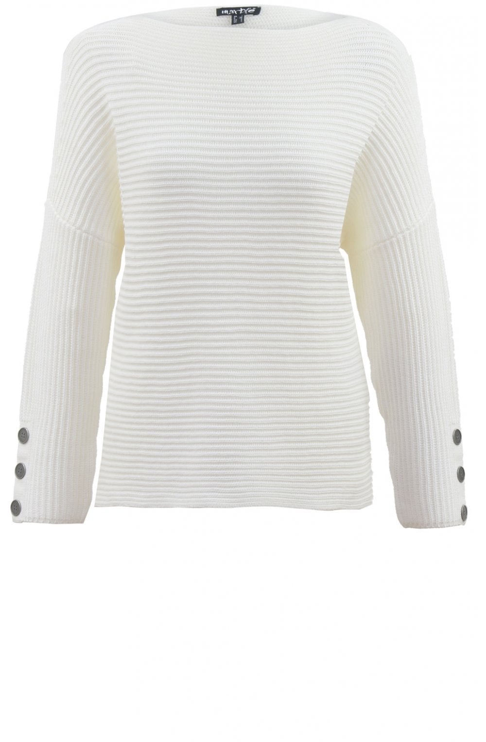 Off White Ribbed Knit Jumper