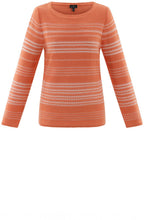 Orange and White Patterned Stitch Jumper