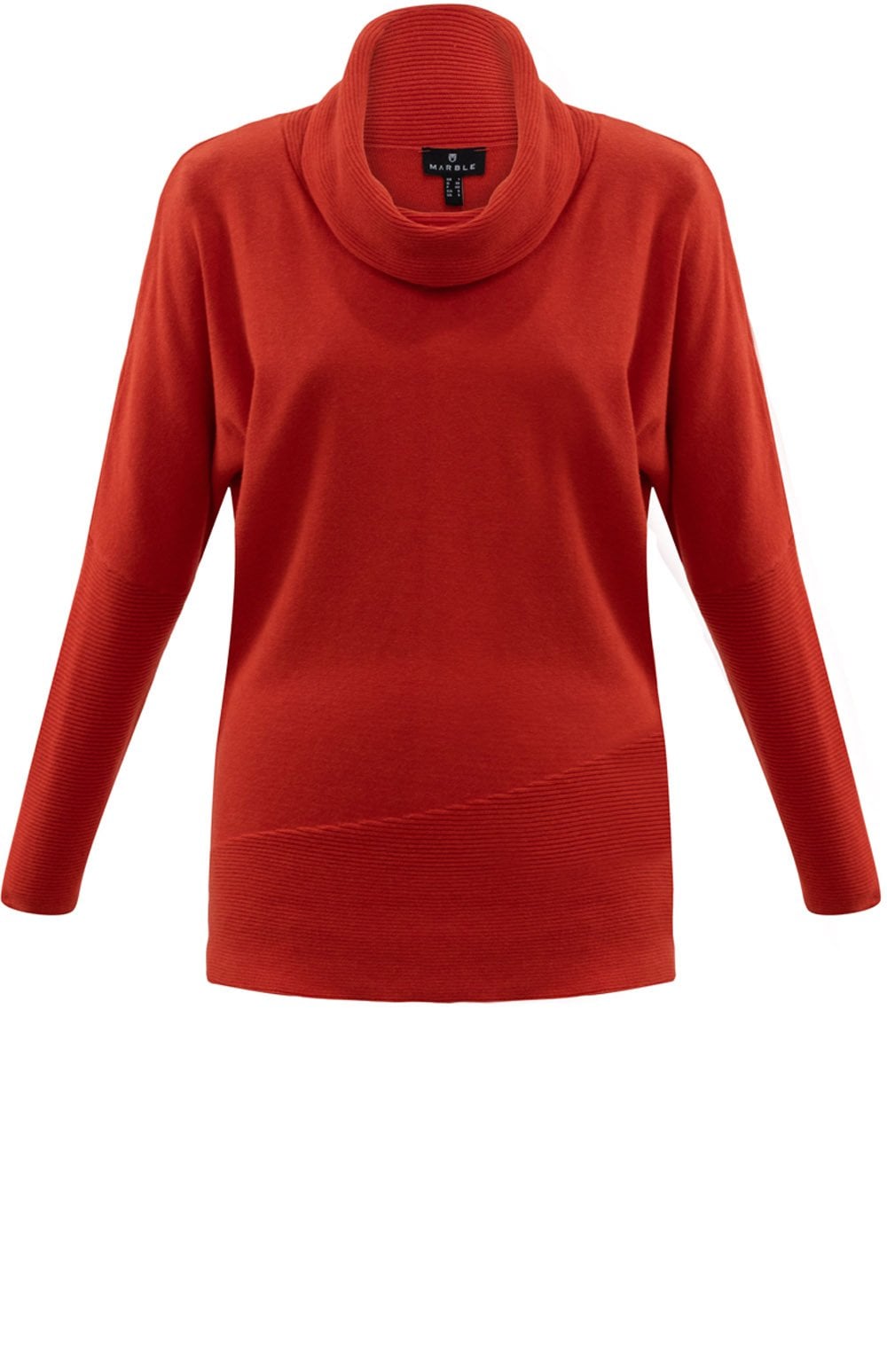 Orange Cowl Neck Jumper