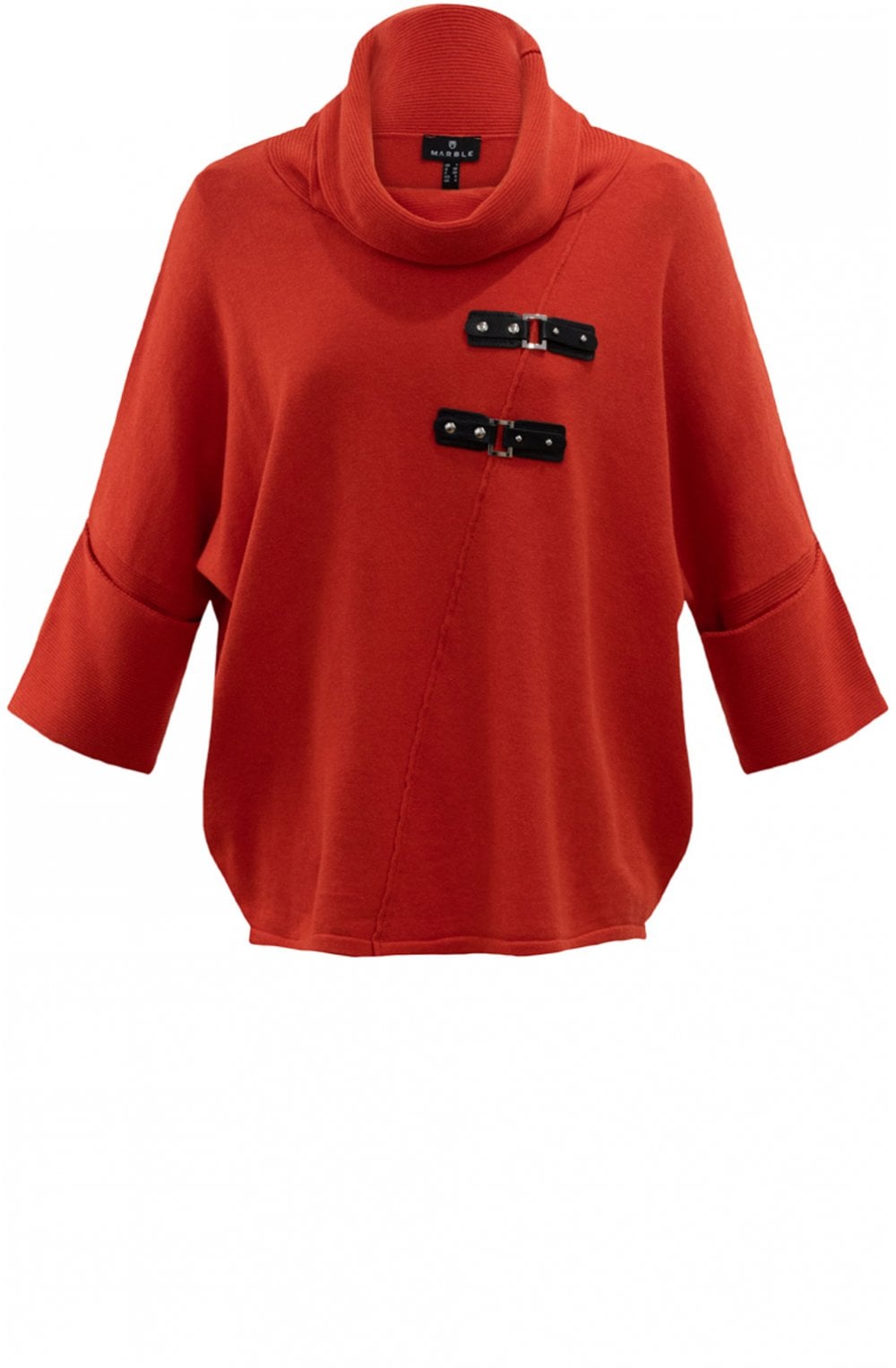 Orange Cowl Neck Jumper