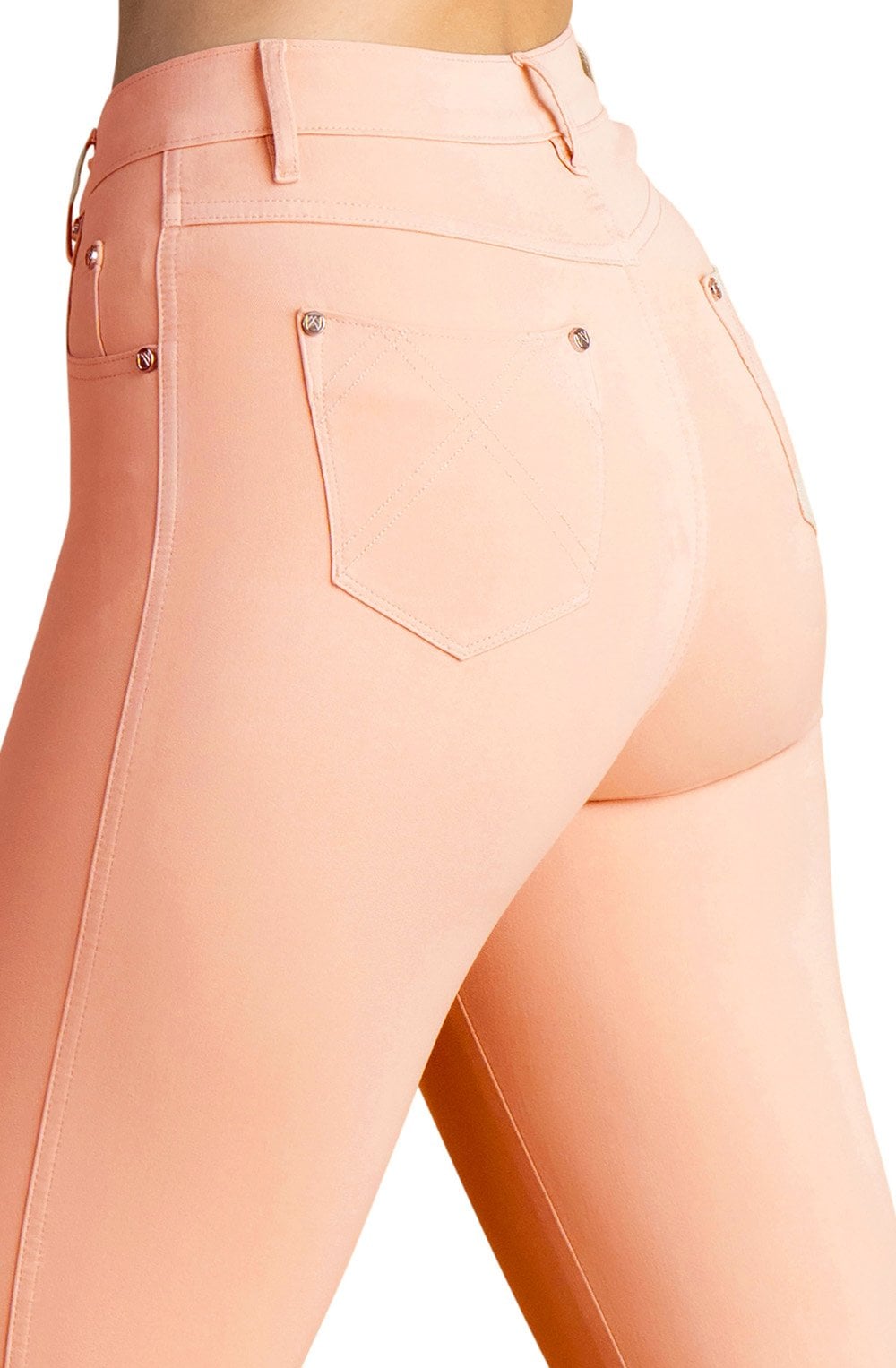Orange Cropped Jeans