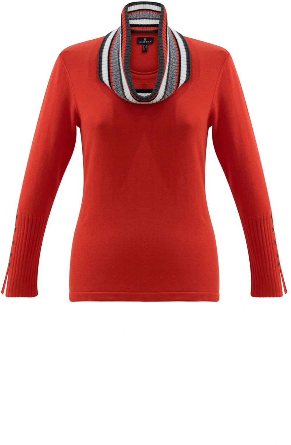 Orange Detachable Snood Jumper