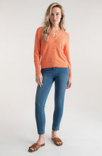 Orange Fine Knit Cardigan
