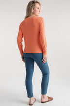 Orange Fine Knit Cardigan