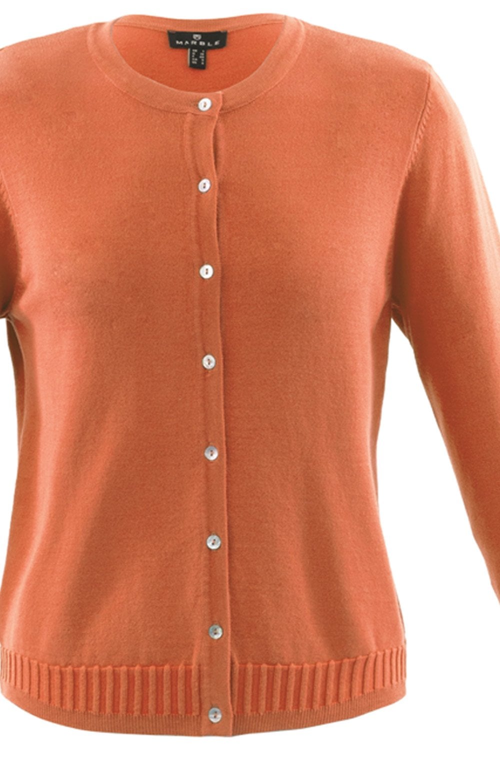 Orange Fine Knit Cardigan