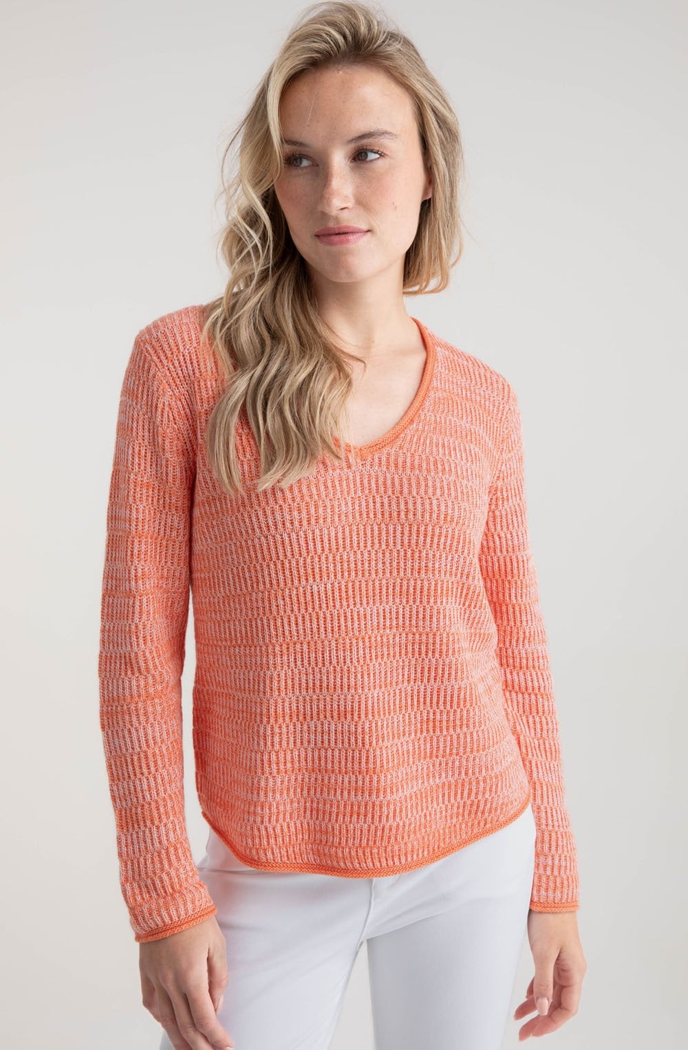 Orange Marled Knit Jumper
