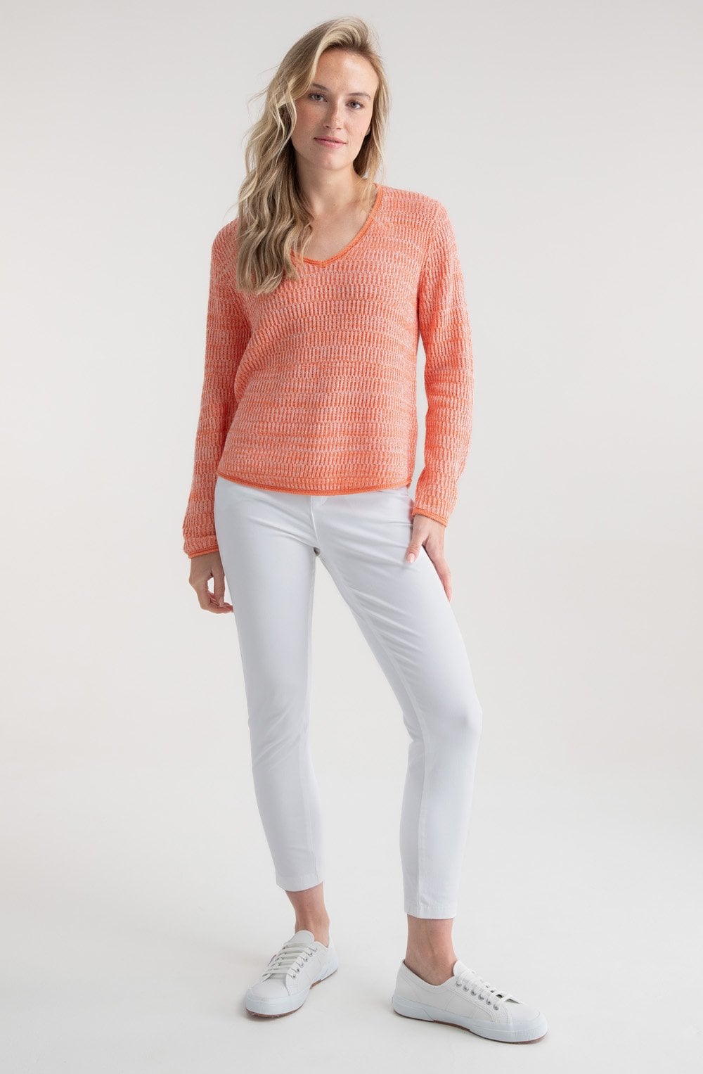 Orange Marled Knit Jumper