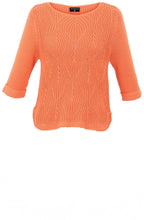 Orange Open Knit Pullover