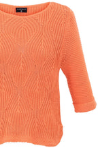 Orange Open Knit Pullover