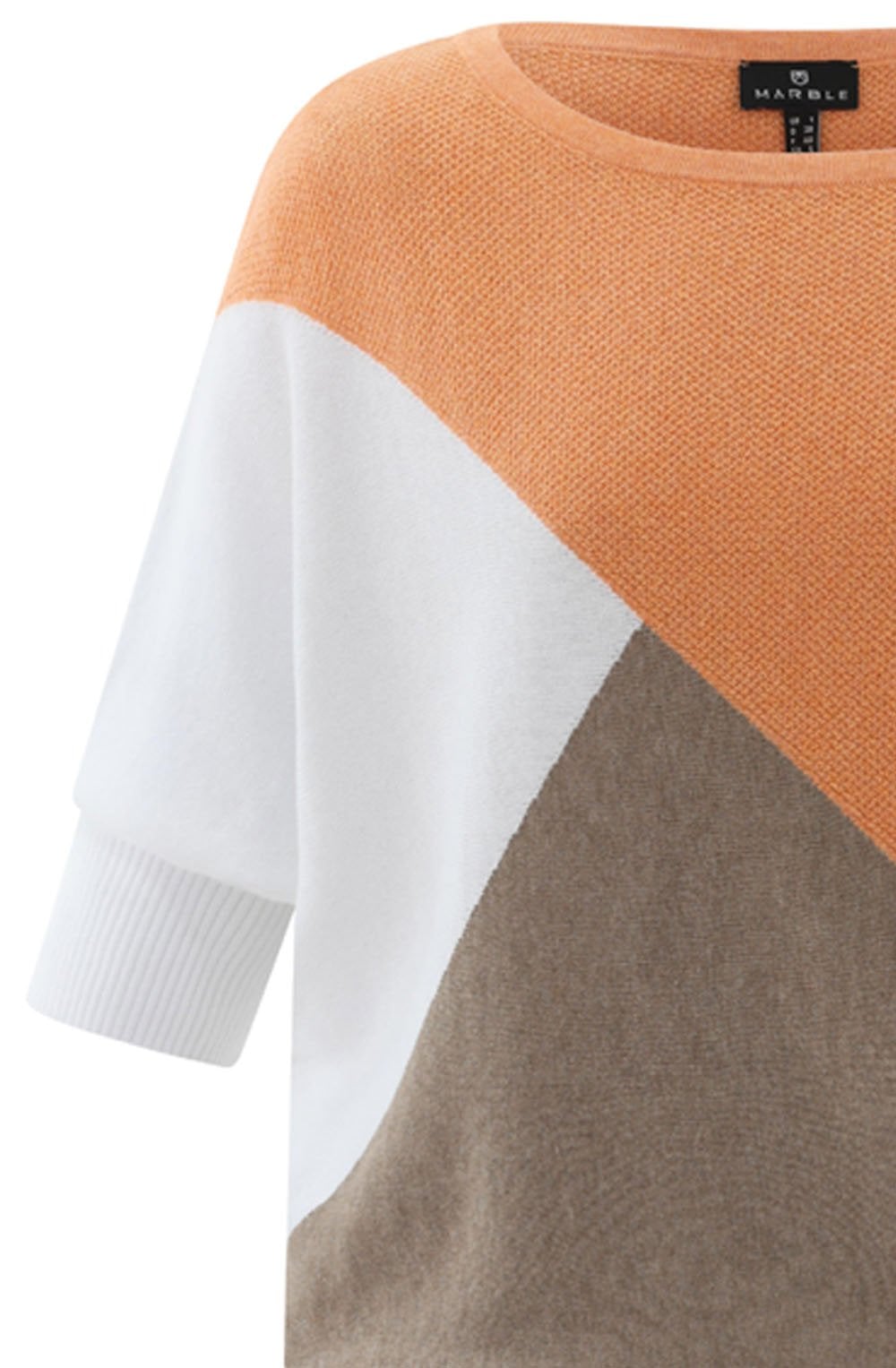 Orange Oversized Batwing Short Sleeve Jumper