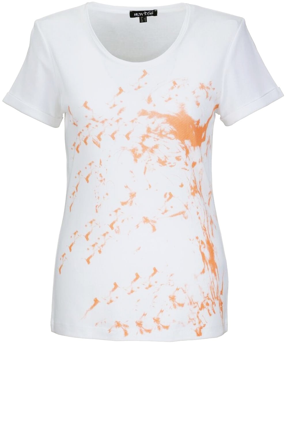 Orange Patterned Front Top