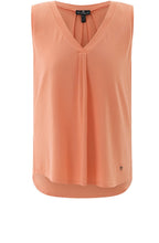 Orange Pleated Vest Top