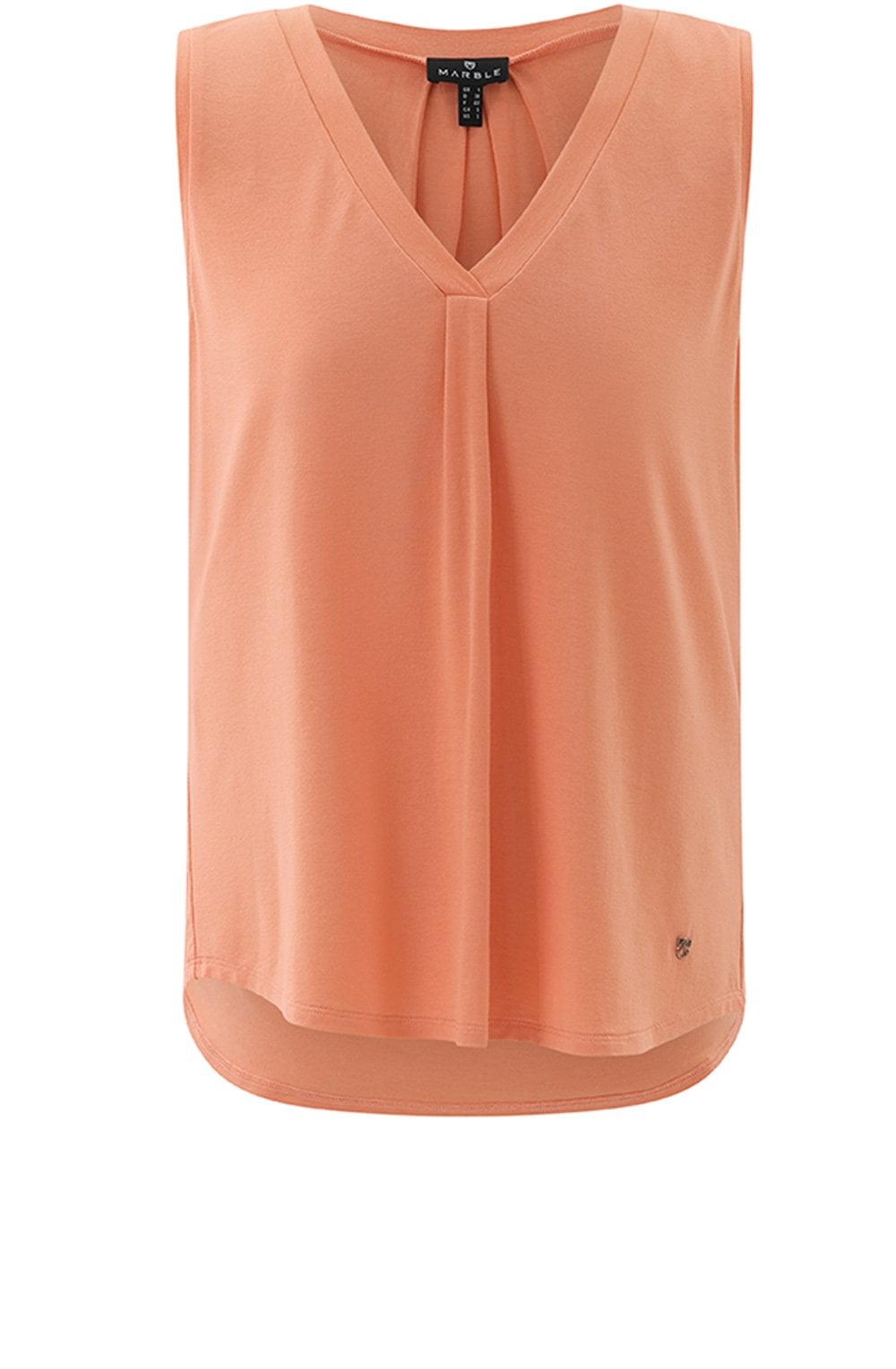 Orange Pleated Vest Top