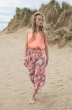 Orange Pleated Vest Top