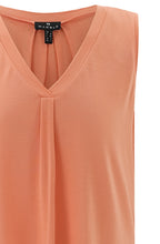 Orange Pleated Vest Top