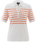 Orange Short Sleeved Collared Jumper