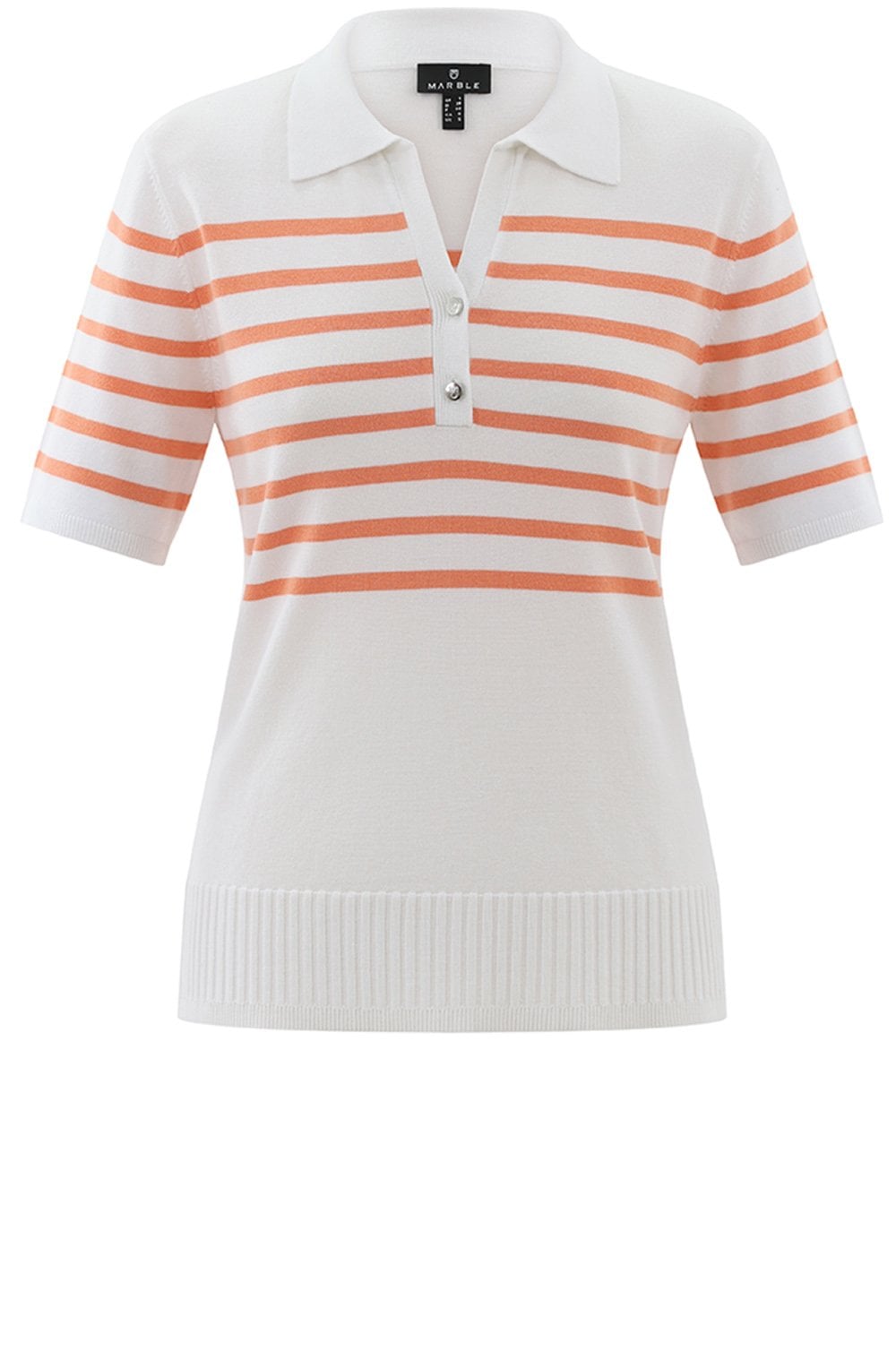 Orange Short Sleeved Collared Jumper