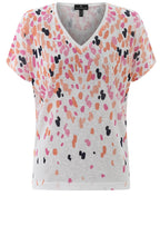 Orange Speckle Fine Knit Semi Sheer Top