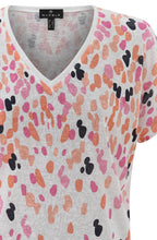 Orange Speckle Fine Knit Semi Sheer Top