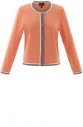 Orange Statement Stripe Cardigan