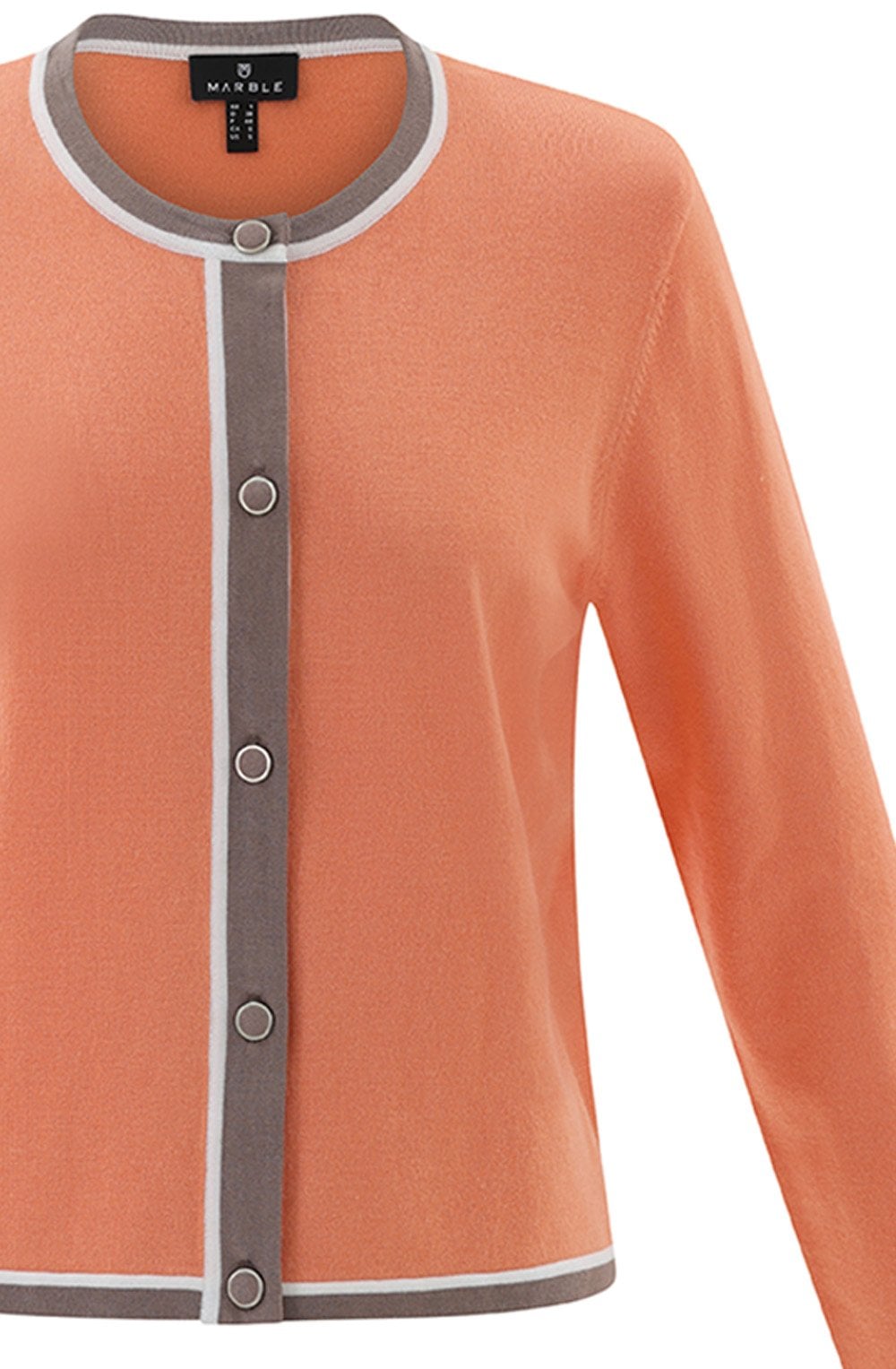 Orange Statement Stripe Cardigan