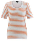 Orange Striped Classic T Shirt