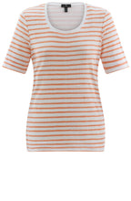 Orange Striped Classic T Shirt