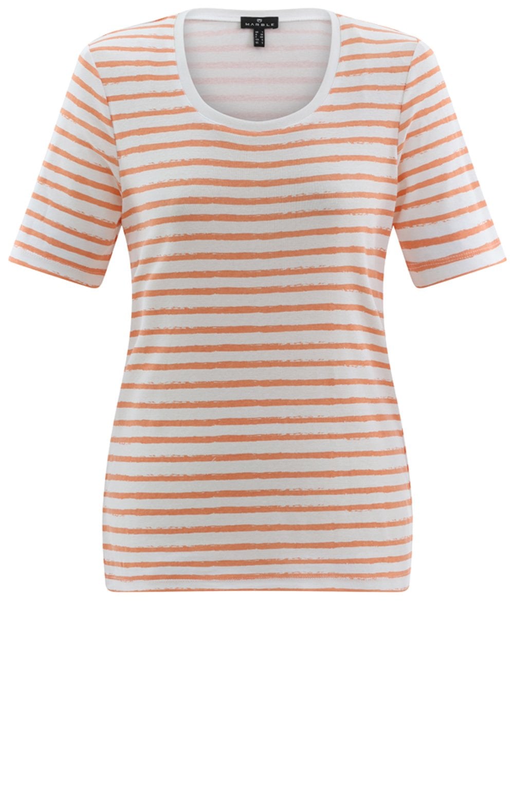 Orange Striped Classic T Shirt