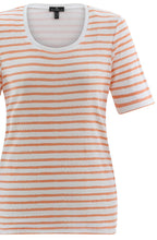Orange Striped Classic T Shirt