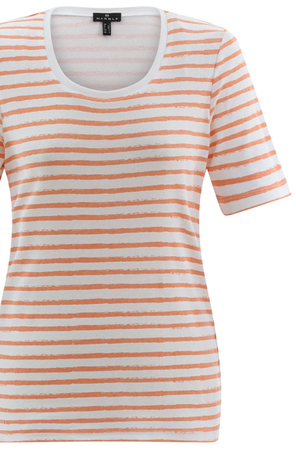 Orange Striped Classic T Shirt