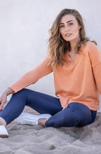 Orange V Neck Jumper