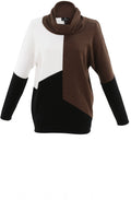 Oversized Chocolate Block Design Jumper