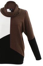 Oversized Chocolate Block Design Jumper