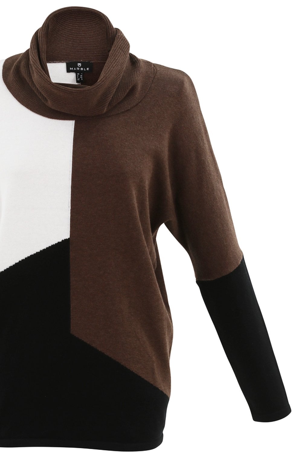 Oversized Chocolate Block Design Jumper