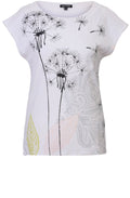 Paisley & Leaf Print Jersey Top