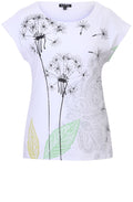Paisley & Leaf Print Jersey Top