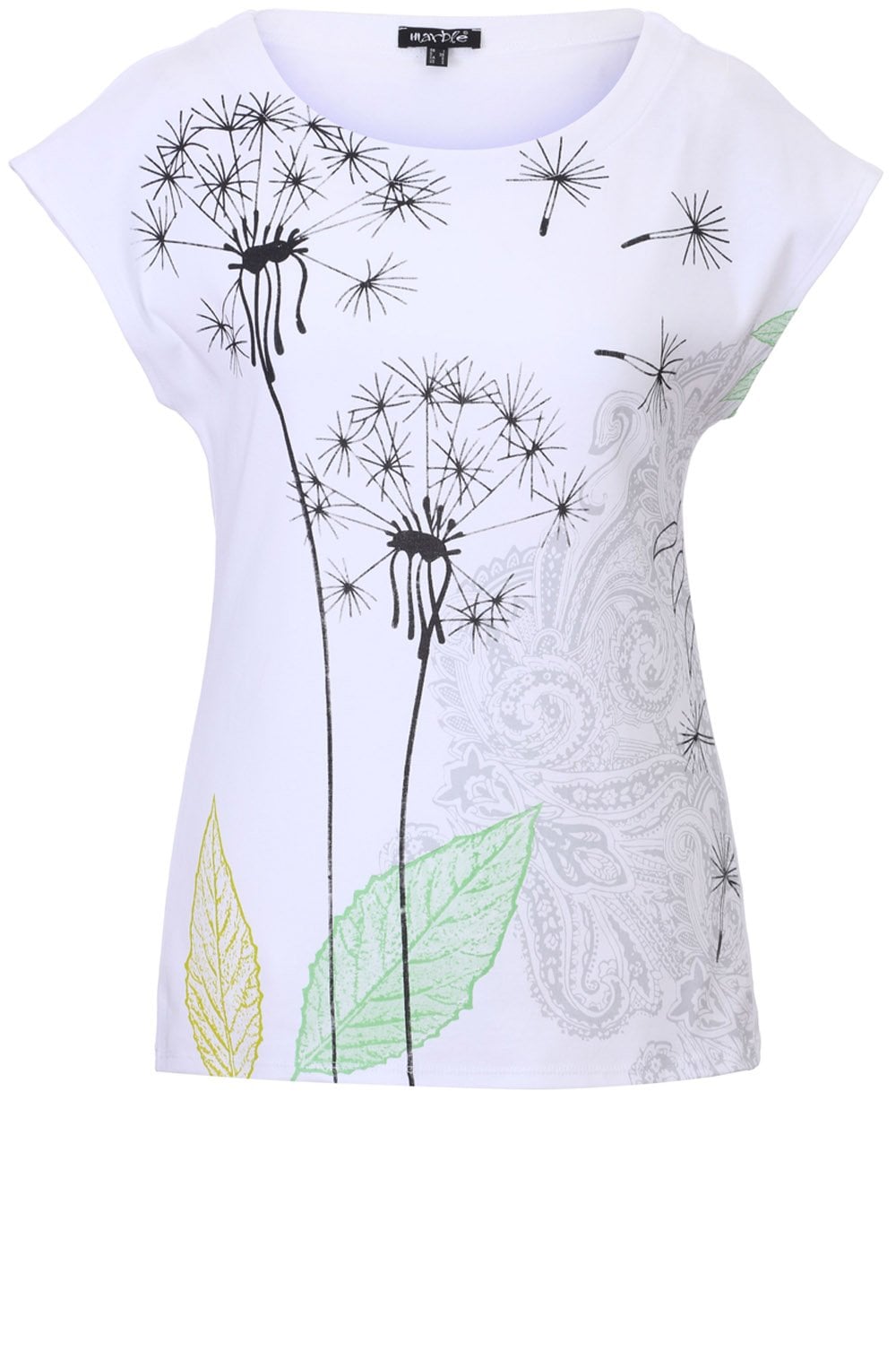 Paisley & Leaf Print Jersey Top