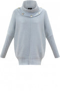 Pale Blue Cowl Neck Jumper